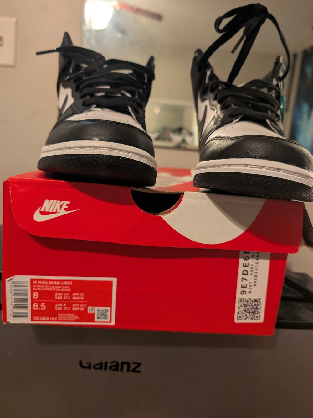Nike Black and White High-Top Sneakers